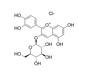 矢车菊素-3-O-葡萄糖苷 HPLC>98% 中药标准品 对照品