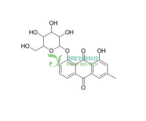 大黄酚-1-O-β-葡萄糖苷 98% CAS 4839-60-5 中药标准品 对照品